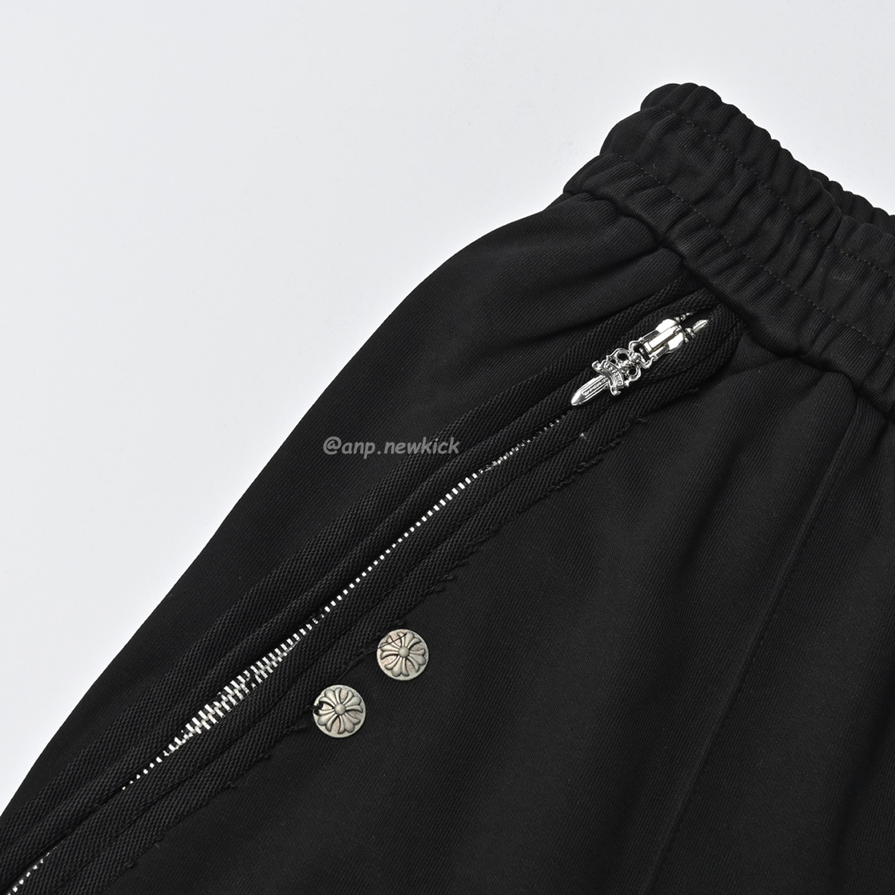 Chrome Hearts 23ss Black White Side Zipper Shorts (10) - newkick.app